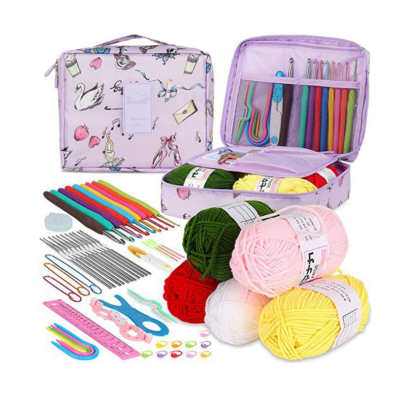 58-Piece Portable Crochet Kit