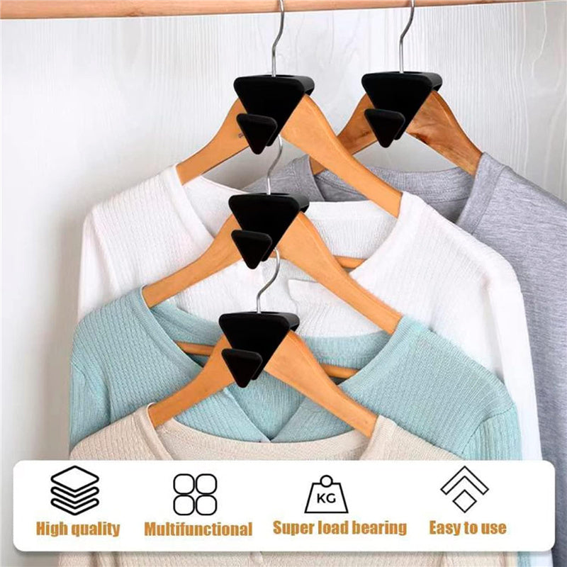 18 PCs Clothes Wooden Velvet Hanger Connector Hooks Wise Living