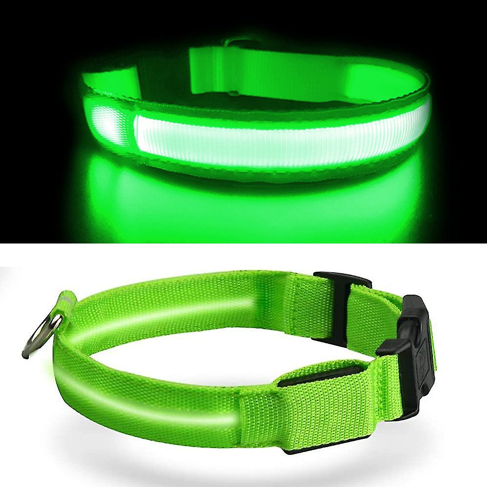 USB Rechargeable Light Up Dog Collars for Night Walking