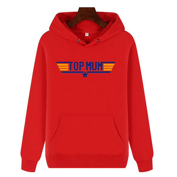 Top Mum Hoodie Casual Lightweight Sports Hooded Sweatshirt