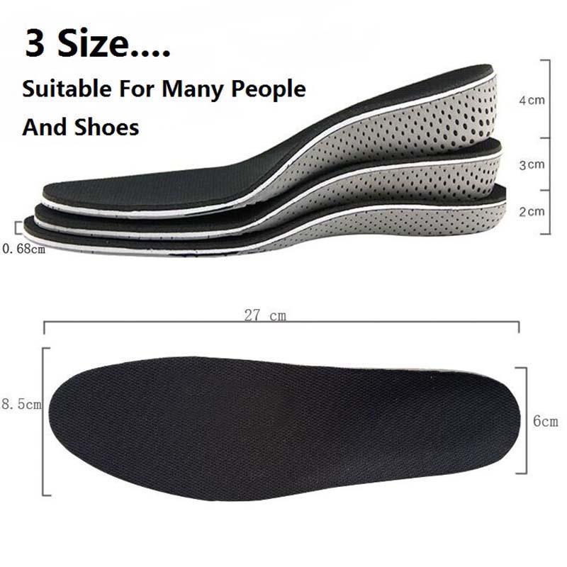 1 Pair Unisex Breathable Full Insole Relieve Pain Orthotic Heighten Heel