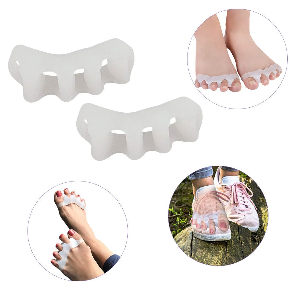4pcs Silicone Gel Bunion Splint Big Toe Separator Corrector Five Toe