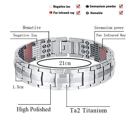 591 Elements 4-IN-1 Anion Titanium Magnetic Therapy Health Bracelet
