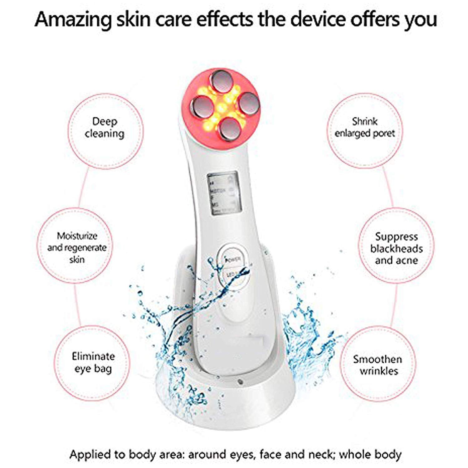5 in 1 RF LED Light Therapy Skin Tightening Machine Face Massager