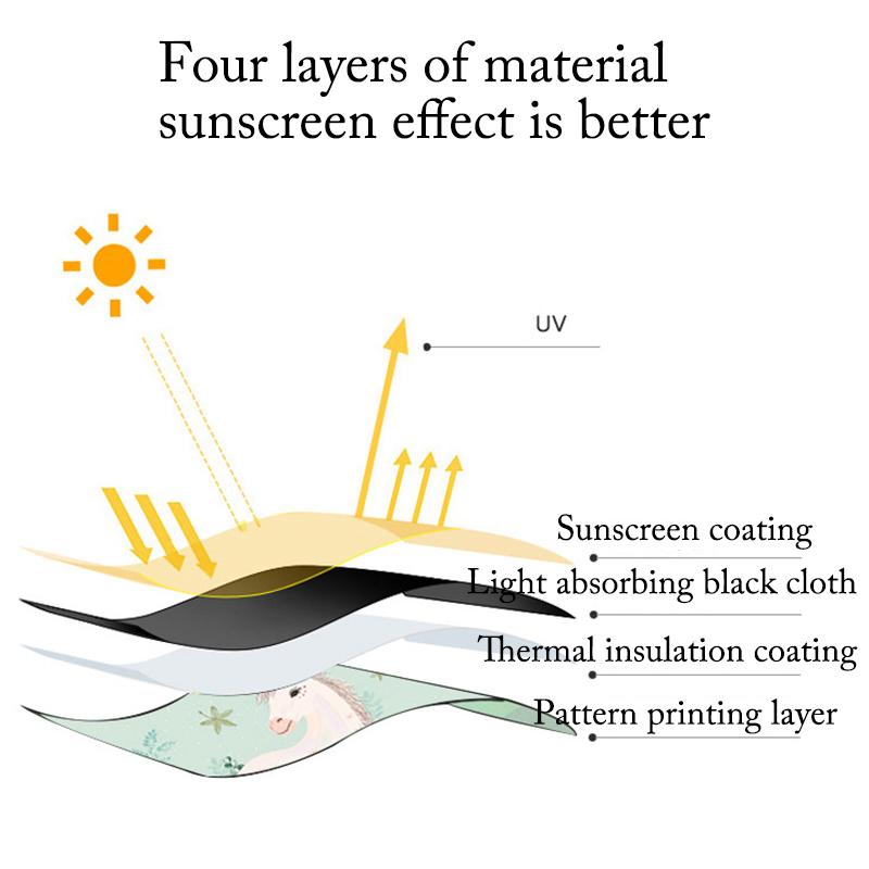 78x50cm Cartoon Car Rear Window Sun Shade Magnetic Curtain Cover Blocking UV Rays