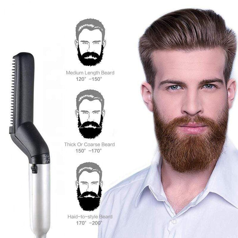 Beard Straightener Heated Hair Comb Wise Living