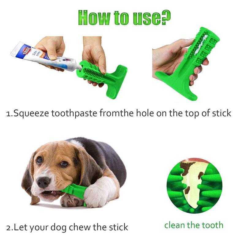 Dog Toothbrush Stick Chew Toys Dental Cleaning Massager
