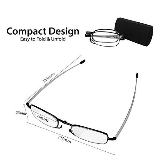 Folding Readers Compact Reading Glasses with Case Wise Living NZ