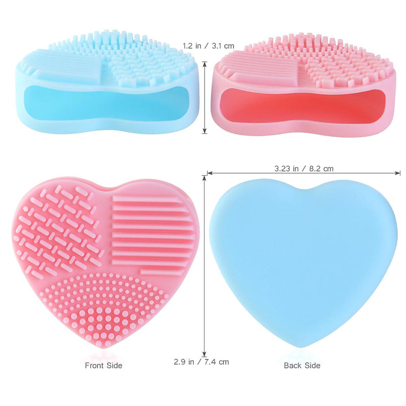 4pcs Silicone Makeup Brush Cleaner Pad Cleaning Mat