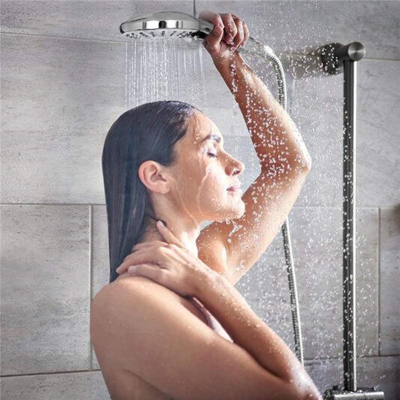 High Pressure Handheld Shower Head with 5 Spray Modes & Self-Clean Silicone Nozzles