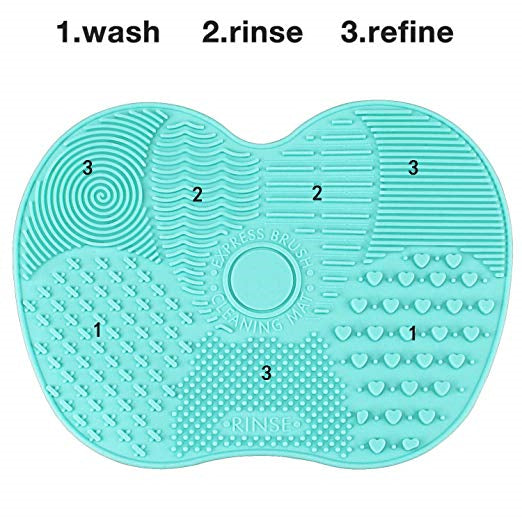 2pcs Silicone Makeup Brush Cleaning Mat Palette Washing Tool