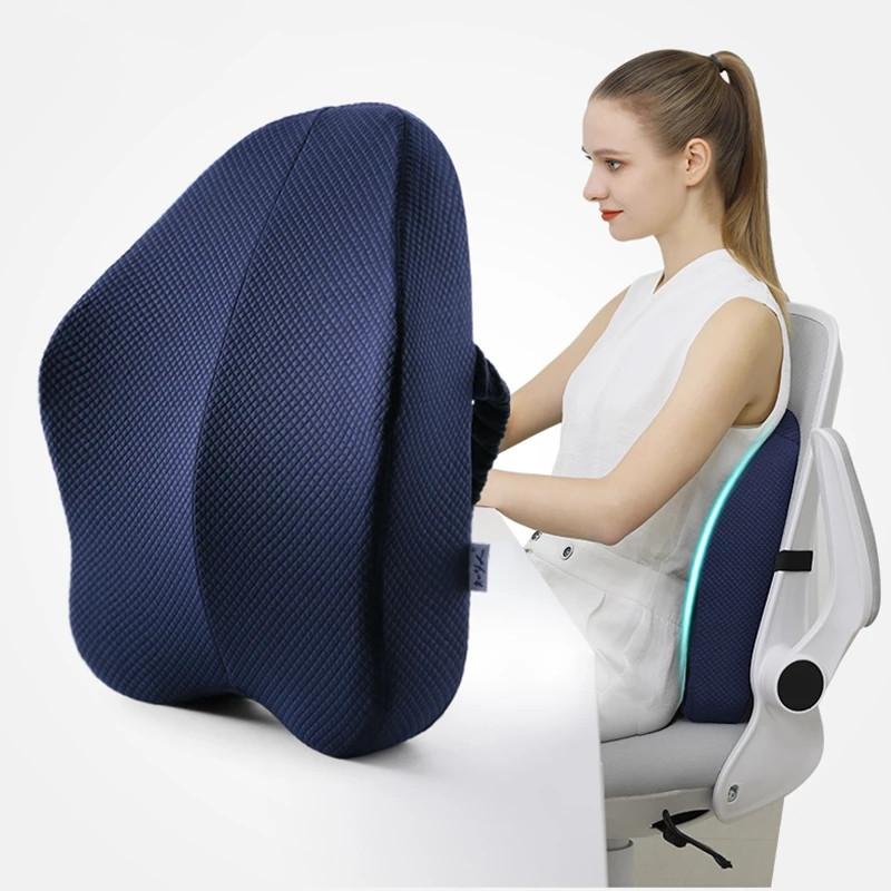 Memory Foam Lumbar Support Cushion Massage Pad for Office Chair Car
