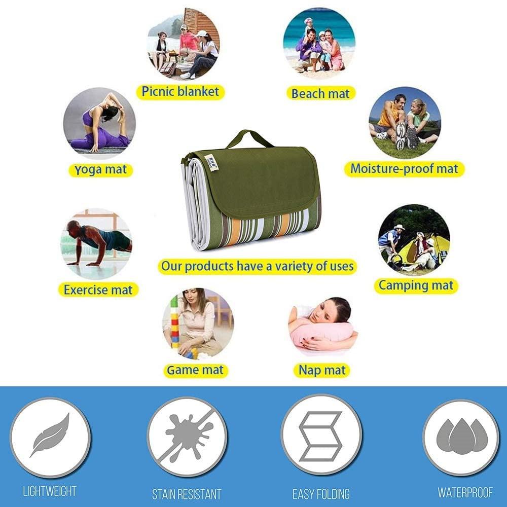 Outdoor Beach Oxford Blanket Waterproof Picnic Blankets Mats Wise