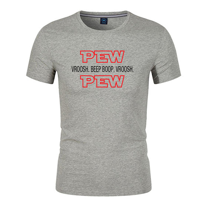 Unisex Funny T-Shirt Pew Pew Graphic Novelty Summer Tee