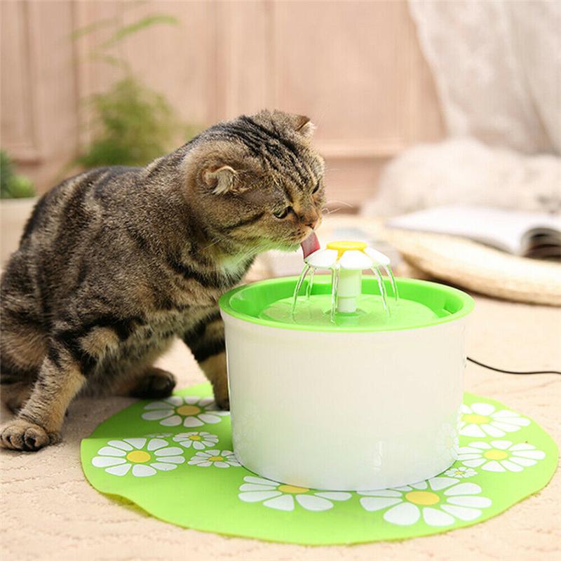 Pet Electric Drinking Water Fountain Cat Dog Automatic Bowl Filter 1.6L