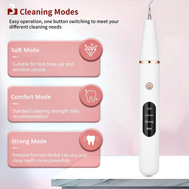 Ultrasonic Dental Cleaner Dental Calculus Scaler Electric Sonic Oral T ...