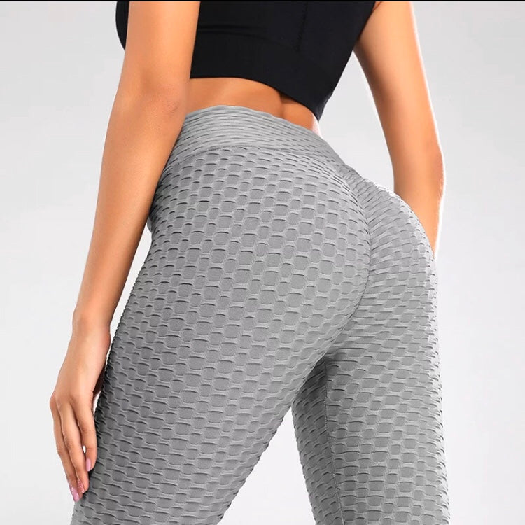 Women Scrunch Bum Leggings Gymwear Textured Butt Lift Elastic Pants