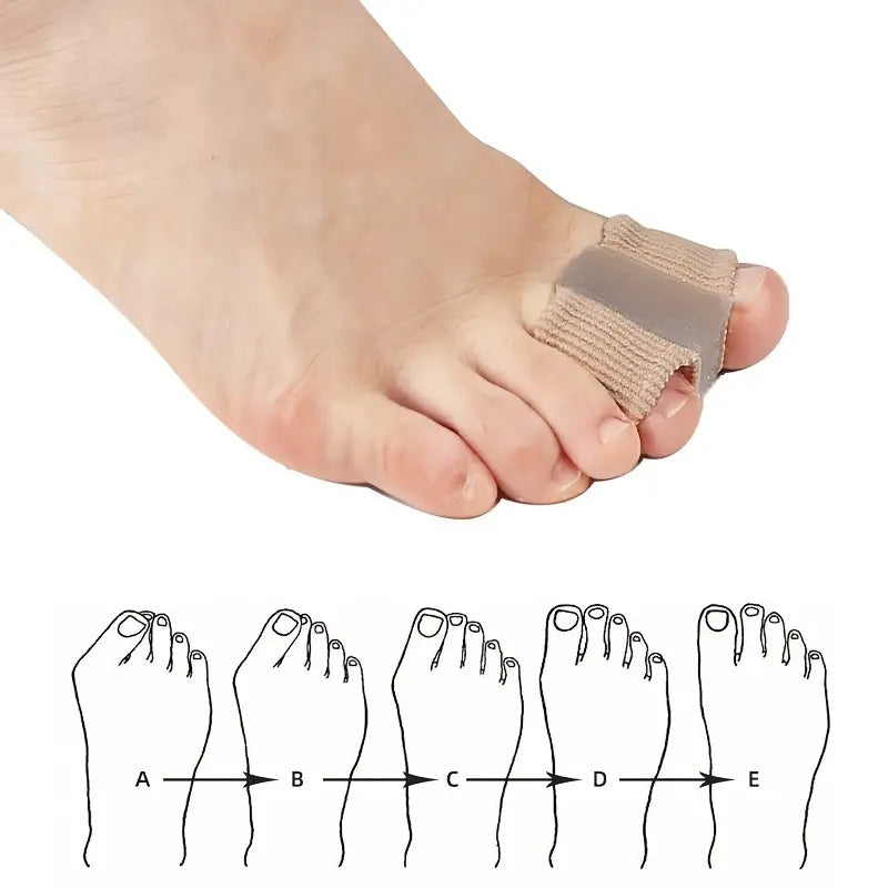 1 Pair Silicone Gel Toe Separator Bunion Corrector Toe Spacers For Overlapping