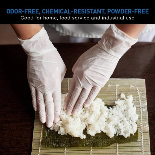 100pcs Disposable Thick PVC Powder-Free Protective Vinyl Gloves