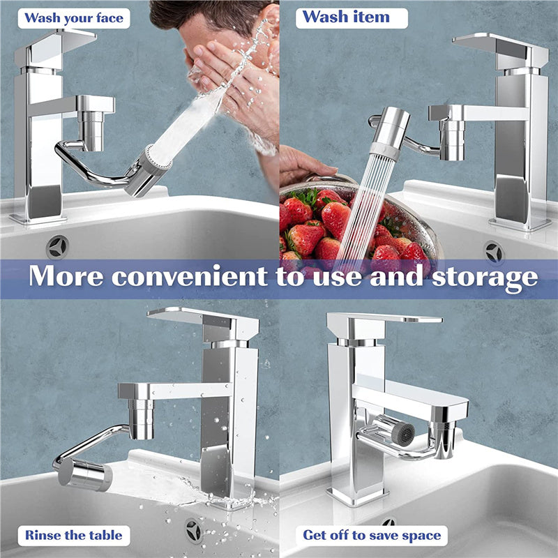 Universal 1080° Swivel Faucet Extender Rotatable Multifunctional Extension Faucet