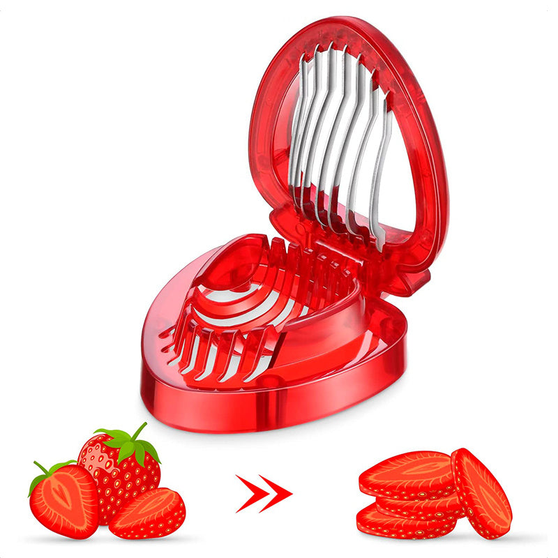 2Pcs Strawberry Slicer Kitchen Gadget Fruit Cutter