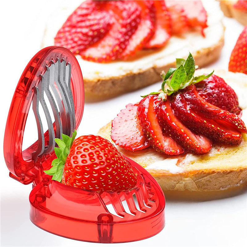 2Pcs Strawberry Slicer Kitchen Gadget Fruit Cutter