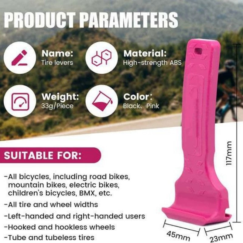 2-in-1 Bicycle Tyre Lever & Crowbar - Road Bike Tire Repair Tool Kit