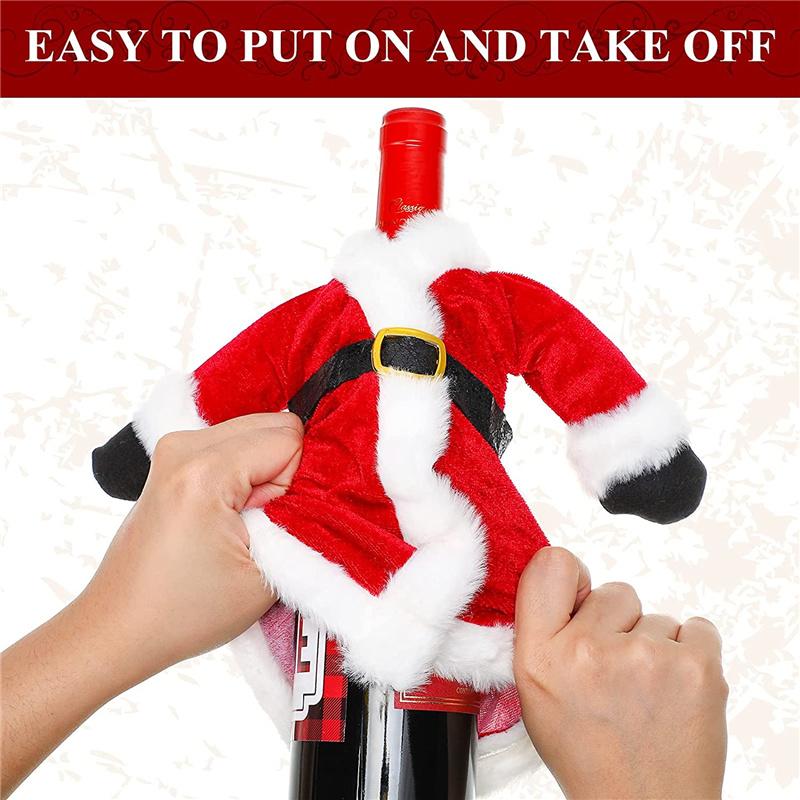 2PCS Christmas Wine Bottle Cover Gifts Bags Party Decorations