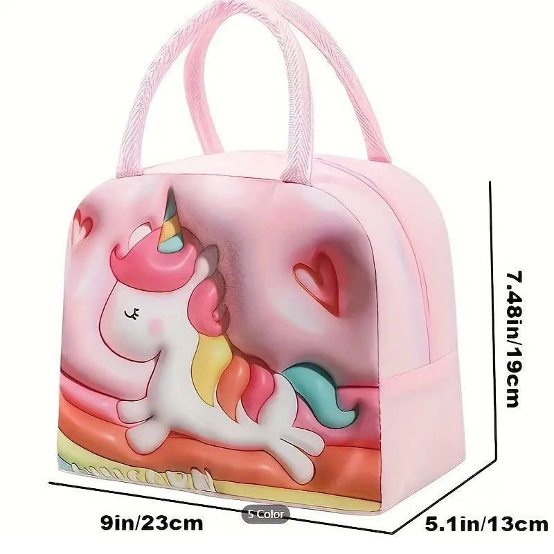 Adorable 3D Pattern Girls Lunch Bag