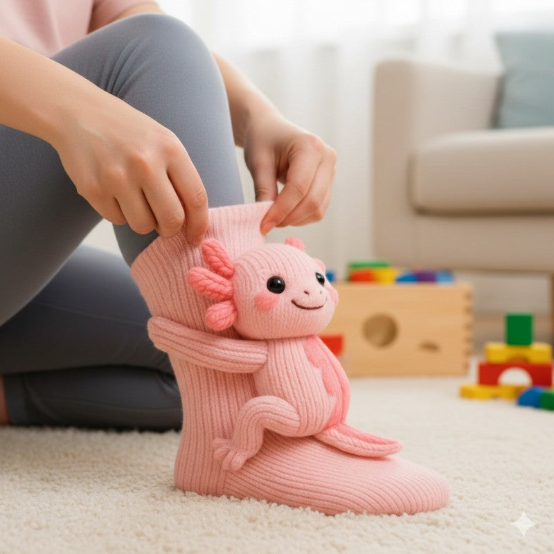 3D Knit Novelty Floor Socks Hand Crocheted Funny Socks Christmas Gifts