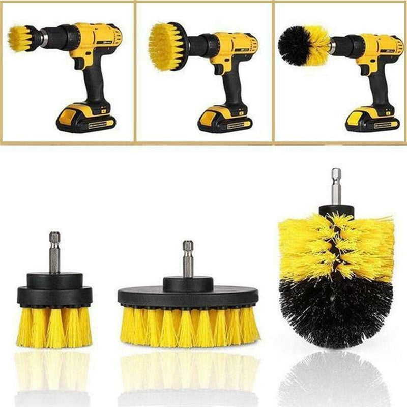 3pcs Scrub Brush Drill Attachment Time Saving Kit Power Scrubber Cleaning Kit