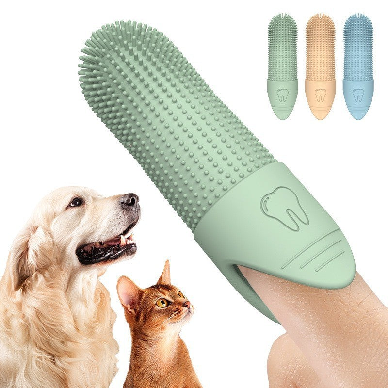 4 Pack 360° Cleaning Finger Brush for Dogs Teeth
