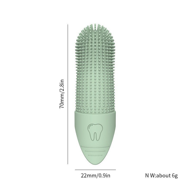 4 Pack 360° Cleaning Finger Brush for Dogs Teeth