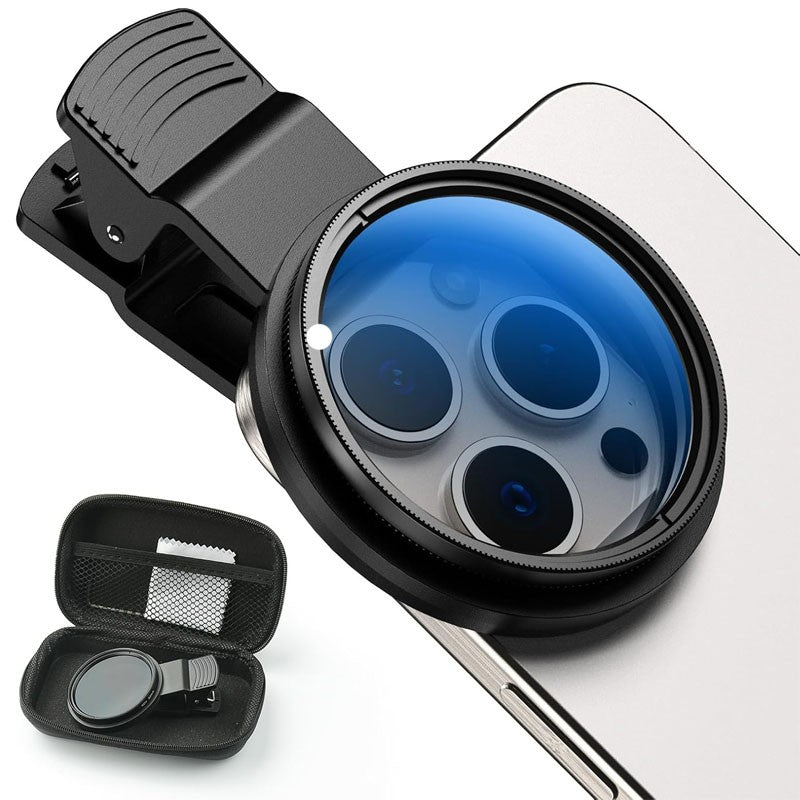 52mm Clip-on CPL Phone Cameralens Circular Polarizer Polarizing Filter Kit ﻿