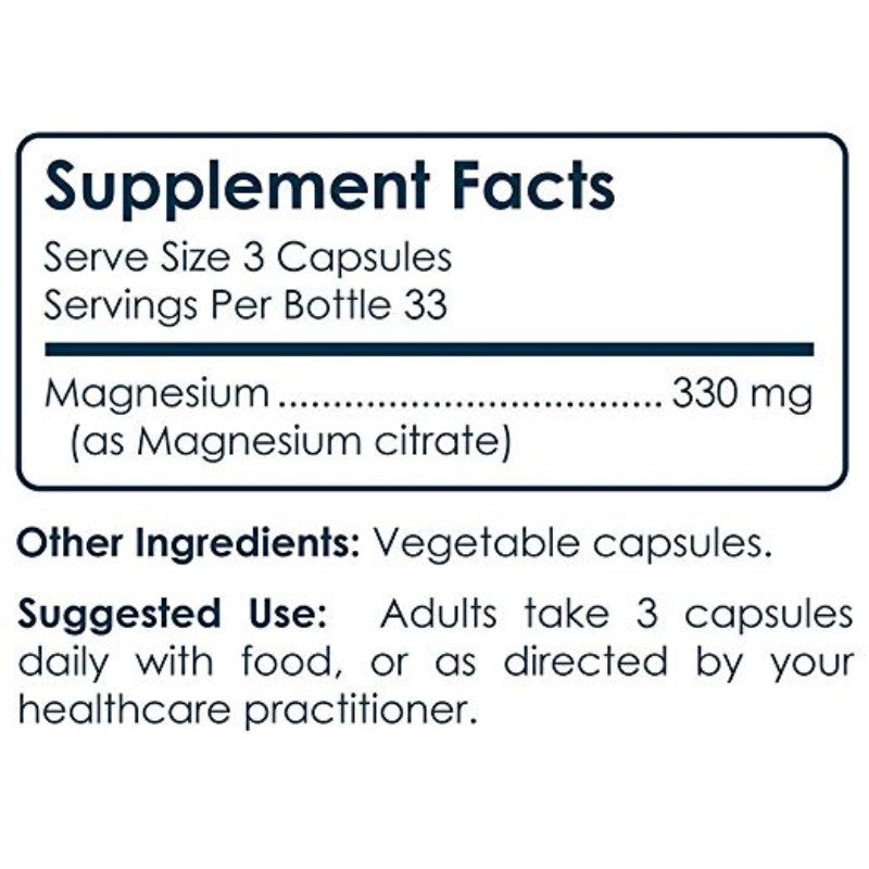 BioTrace Magnesium Citrate 100 Vegecaps