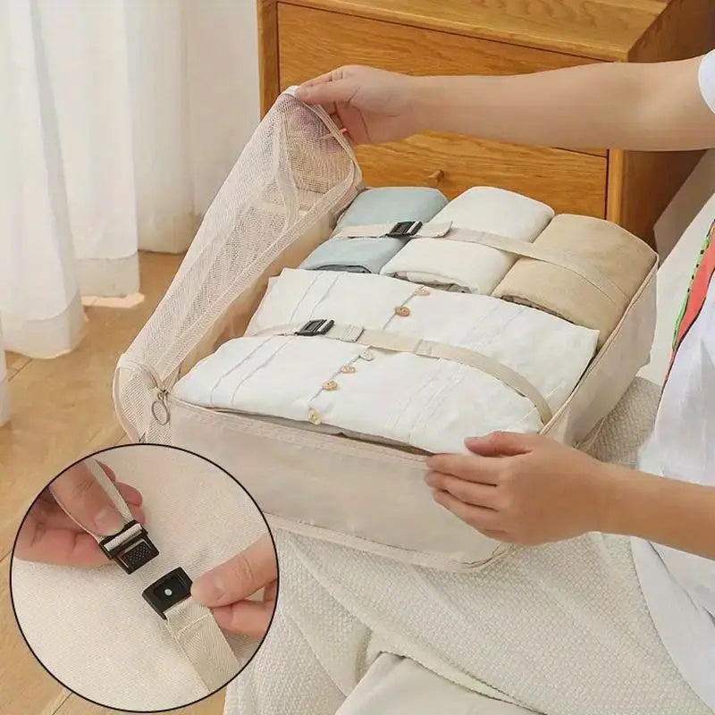7pcs Polyester Travel Organizer Bags