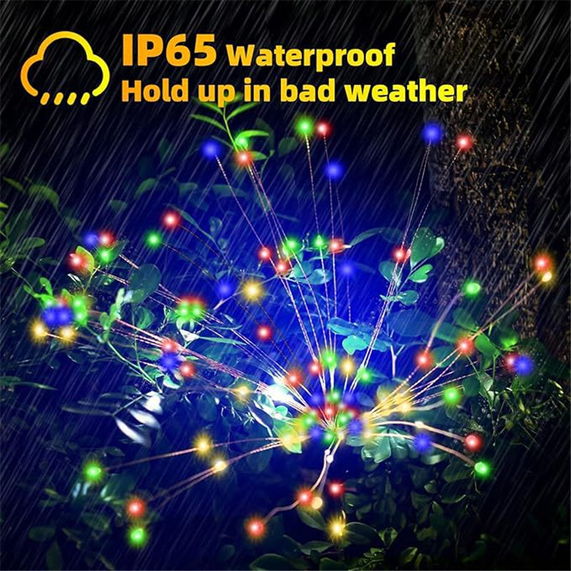 8-Mode Solar Powered LED Fireworks Fairy Lights