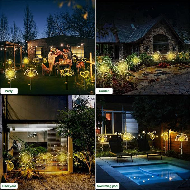 8-Mode Solar Powered LED Fireworks Fairy Lights