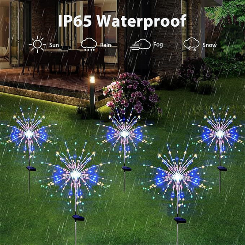 8-Mode Solar Powered LED Fireworks Fairy Lights