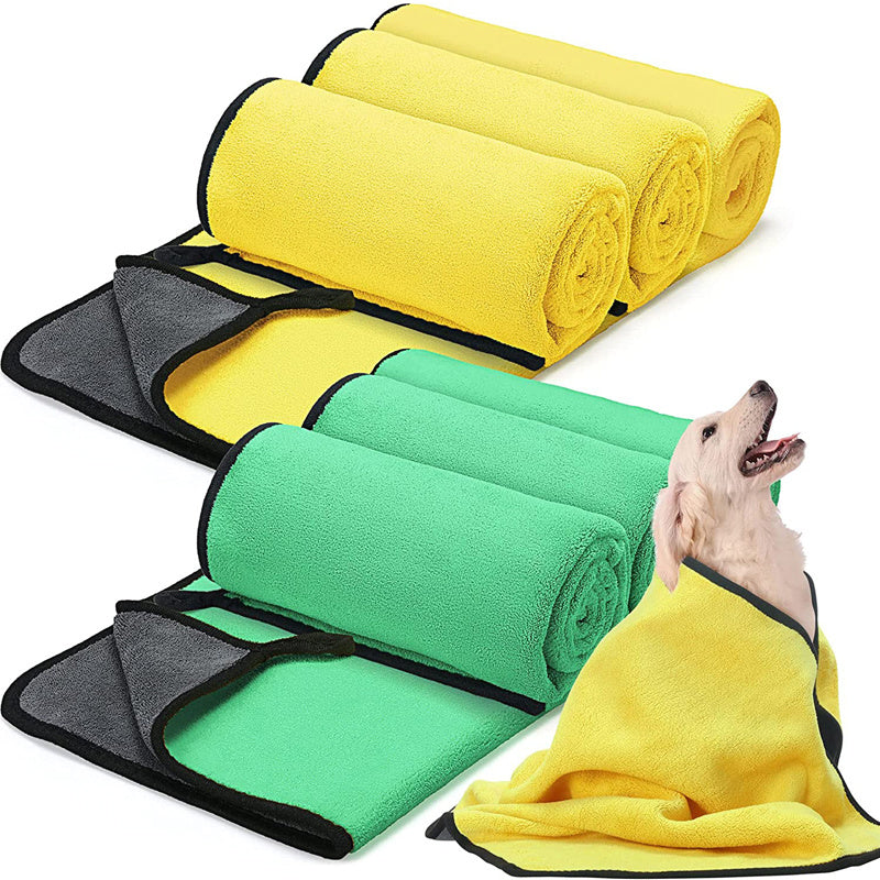 Absorbent Soft Dog Cat Microfiber Pet Bath Towel