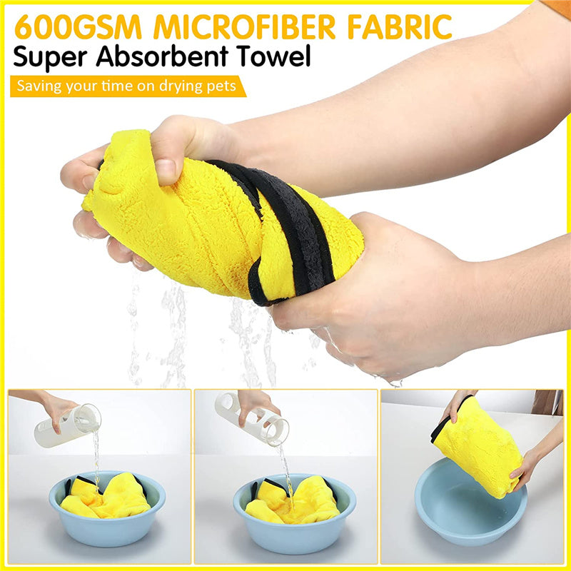 Absorbent Soft Dog Cat Microfiber Pet Bath Towel