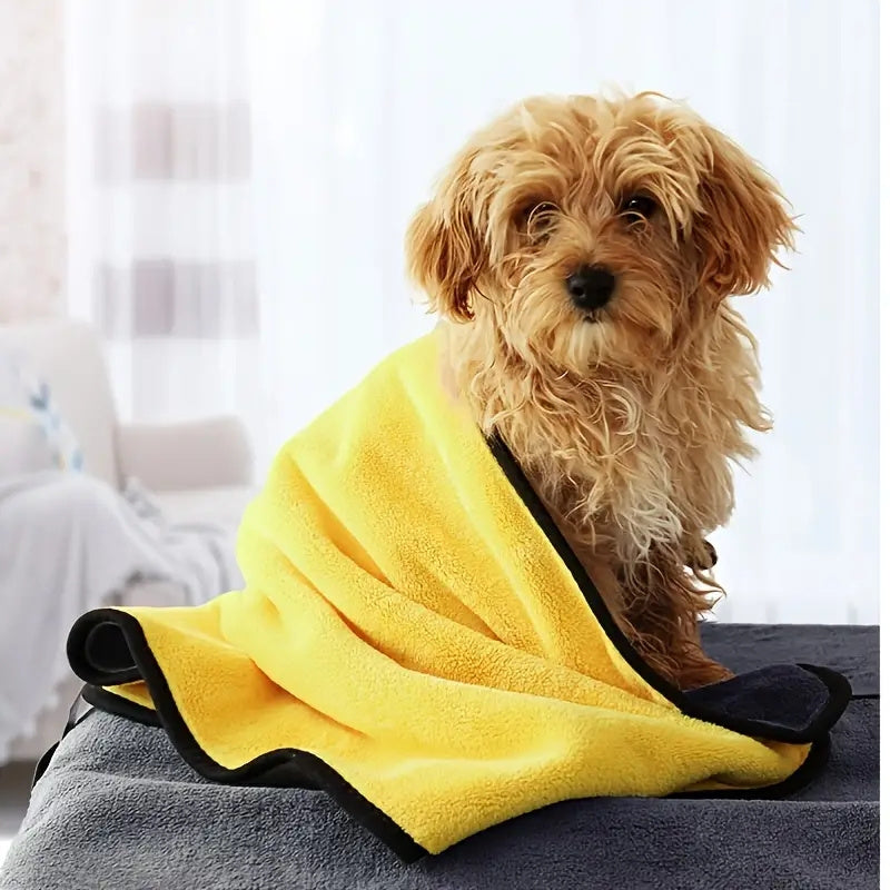 Absorbent Soft Dog Cat Microfiber Pet Bath Towel