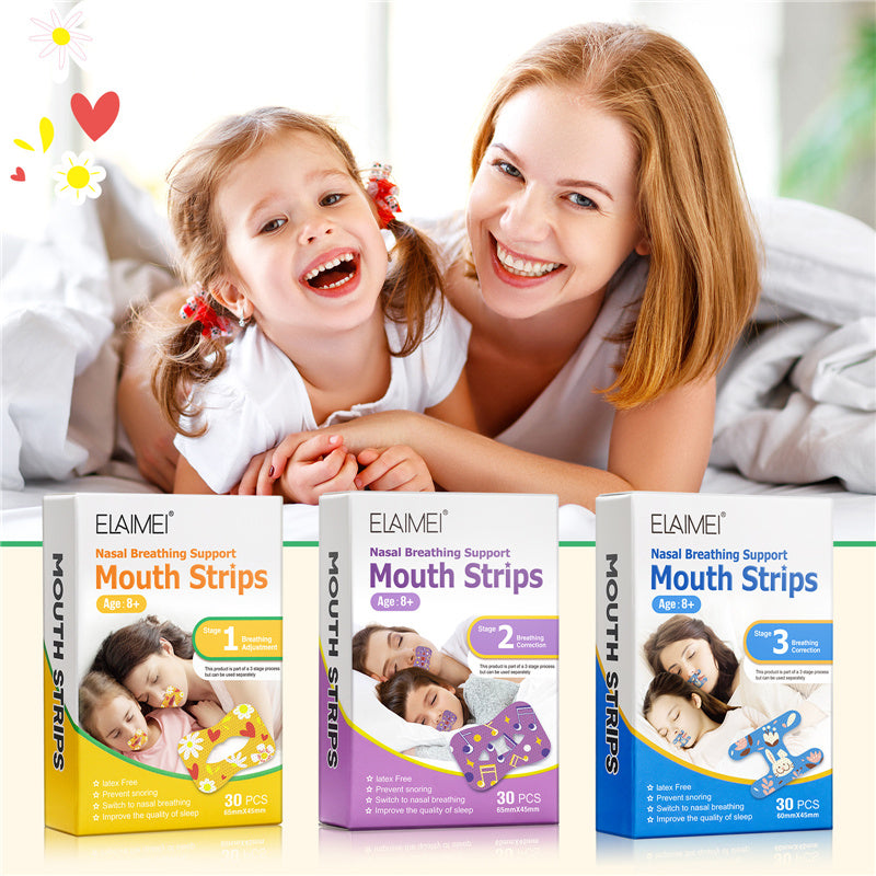 30/90x Mouth Correction Sticker Night Tape Lip Nose Breathing Patches Strip
