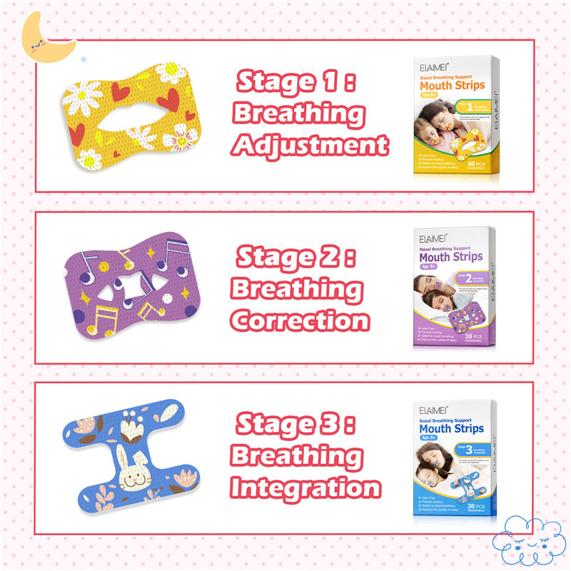 30/90x Mouth Correction Sticker Night Tape Lip Nose Breathing Patches Strip