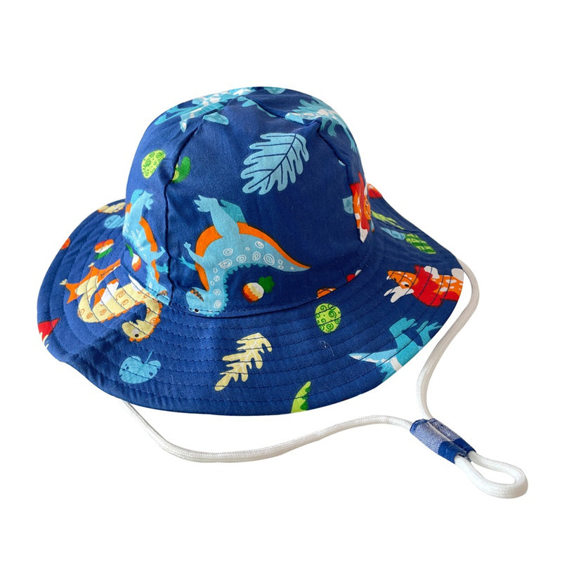 Baby Girls Boys Summer Sun Hat Kids Chin Strap Bucket Hats Beach Fisherman Cap