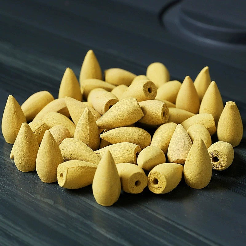 120pcs Natural Backflow Incense Cones Waterfall Sandalwood Rose Lavender Molly