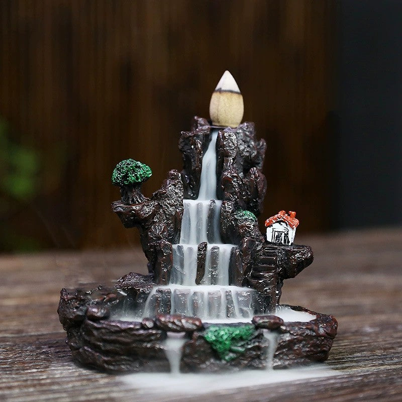 120pcs Natural Backflow Incense Cones Waterfall Sandalwood Rose Lavender Molly