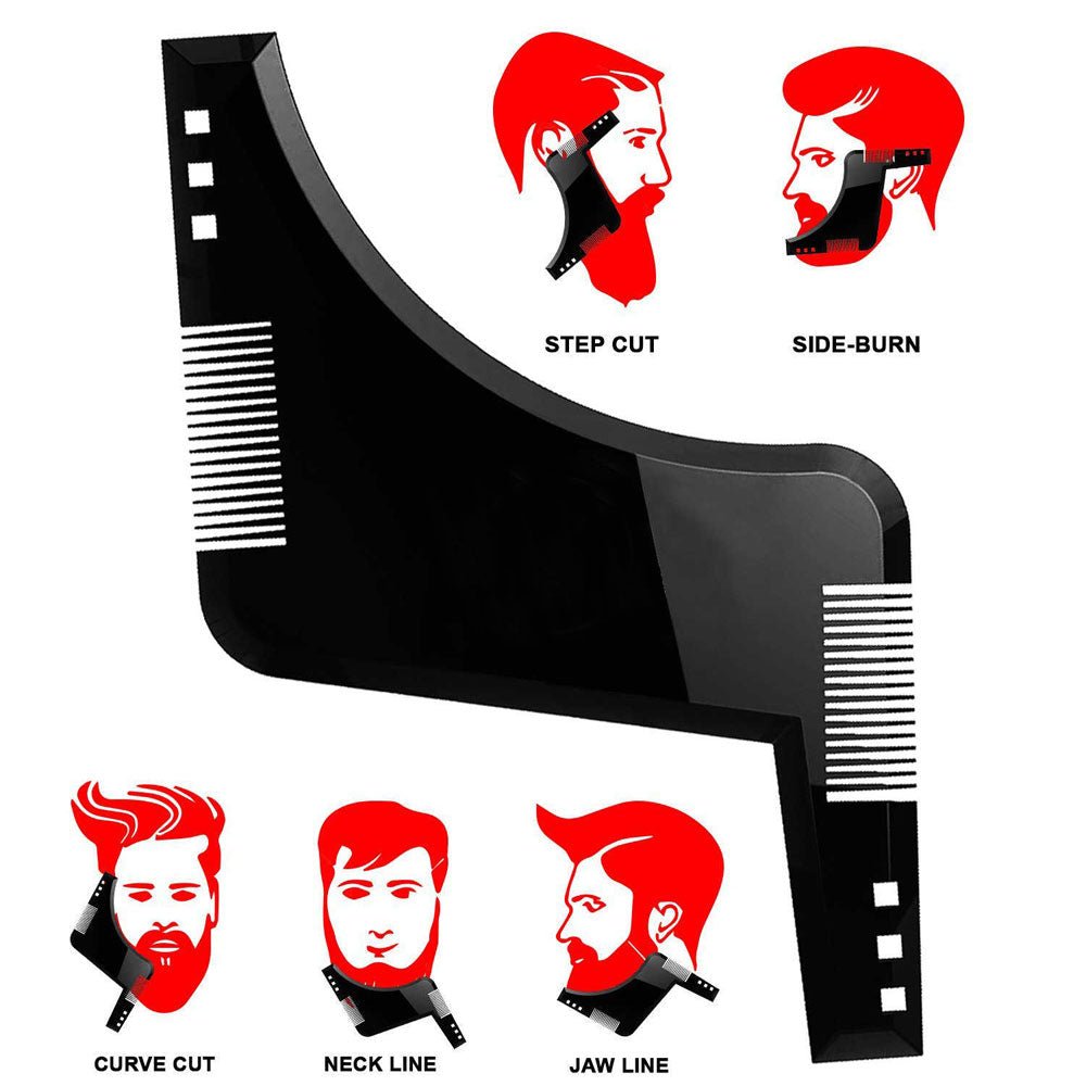 10PCs/Set Beard Grooming Trimming Set Shampoo Wash Beard Care Oil Balm Brush Comb Scissors Bag Gifts for Him Dad Boyfriend