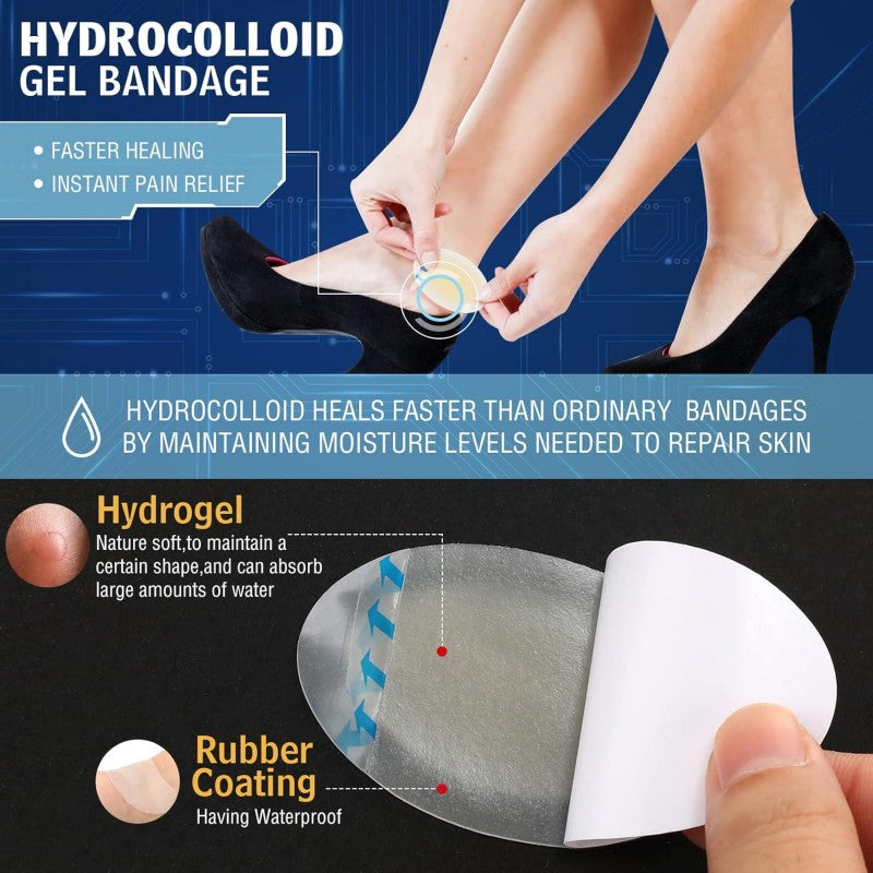 10 Pcs Foot Gel Blister Protection Waterproof Adhesive Bandages Heel Blister Prevention