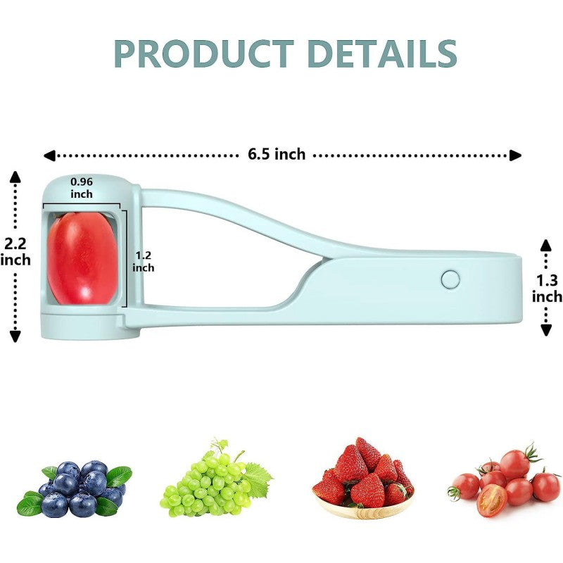 Stainless Steel Blade Grape Cherry Tomato Strawberry Cutter Slicer Tools